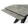 Керамический стол Блэкберн 160(220)х89 серый мрамор baolai / черный