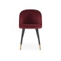 Стул на металлокаркасе Gabi wine red / black