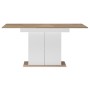 Стол деревянный Carla белый / крафт золотой
