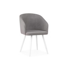 Стул на металлокаркасе Монер темно-серый (glory 20) / белый