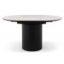 Керамический стол Лорен 100(140) snow white / черный