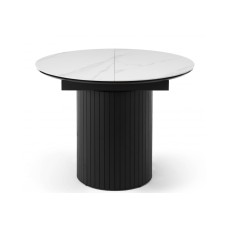 Керамический стол Лорен 100(140) snow white / черный Керамический стол Лорен 100(140) snow white / черный