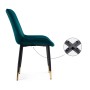 Стул на металлокаркасе Seda-1 green / gold / black