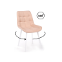Стул на металлокаркасе Челси 360 П бежевый (zd 210) / белый np