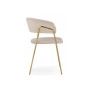 Стул на металлокаркасе Kamelia 1 beige / gold