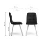 Стул на металлокаркасе Bruk dark gray / white