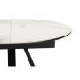 Керамический стол Нельсон 100(140)х100х76 alpine white / черный
