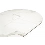 Керамический стол Нельсон 100(140)х100х76 alpine white / черный