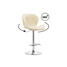 Барный стул Trio beige / chrome