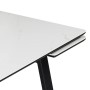 Керамический стол Джек 140(200)х80 белый мрамор alpin white / черный