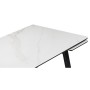 Керамический стол Джек 140(200)х80 белый мрамор alpin white / черный
