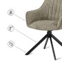 Стул на металлокаркасе Denever beige / black