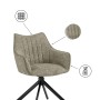 Стул на металлокаркасе Denever beige / black