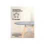 Стол стеклянный PT-151 80х80х76 clear glass / wood