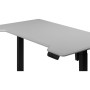Компьютерный стол Маркос 140х80 светло-серый / черный