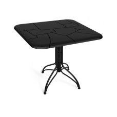 Пластиковый стол SHT-TU25/TT30 83/83 черный муар / черный