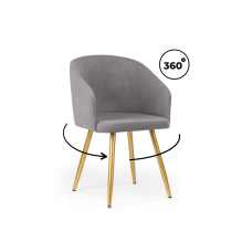 Стул на металлокаркасе Монер 360 темно-серый (glory 20) / золотой