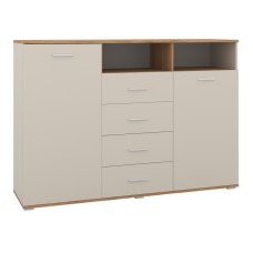 Комод Кассандра 154 дуб крафт золотой / кашемир