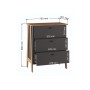 Комод Теодора графит / крафт золотой