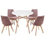 Обеденная группа Арги 90 light purple / white / wood