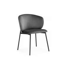 Стул на металлокаркасе Рикко темно-серый (H-15) / черный