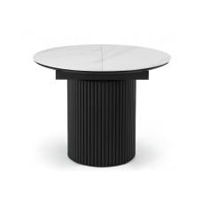 Керамический стол Стивен 100(140) snow white / черный Керамический стол Стивен 100(140) snow white / черный