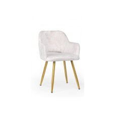 Стул на металлокаркасе Эолин светло-бежевый (simple 011) / золотой