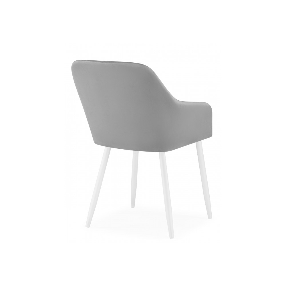 Стул на металлокаркасе Стив светло-серый / белый Стул на металлокаркасе Стив светло-серый / белый