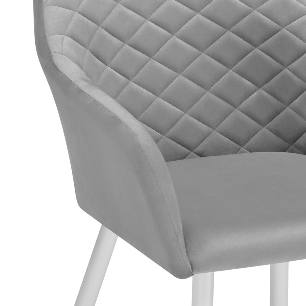 Стул на металлокаркасе Стив светло-серый / белый Стул на металлокаркасе Стив светло-серый / белый