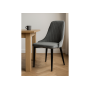 Стул на металлокаркасе Kora dark gray / black