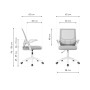 Компьютерное кресло Arrow light gray / white