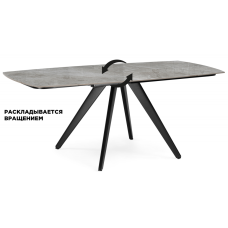 Керамический стол Silvi 120(180)x80 серый / черный