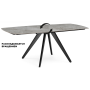 Керамический стол Silvi 120(180)x80 серый / черный
