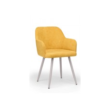 Стул на металлокаркасе Инфини горчичный (ocean 016) / серый