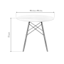 Стол деревянный Table 90 white / wood