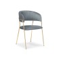 Стул на металлокаркасе Kamelia gold / gray