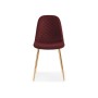 Стул на металлокаркасе Dabl wine red / gold