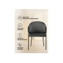Стул на металлокаркасе Kortni dark grey / black