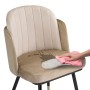 Стул на металлокаркасе Penelopa beige / light beige / black / gold