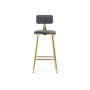 Барный стул Persi dark gray / gold