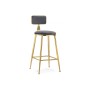 Барный стул Persi dark gray / gold