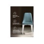 Стул на металлокаркасе Kora light blue / white