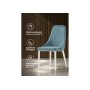 Стул на металлокаркасе Kora light blue / white