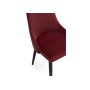 Стул на металлокаркасе Kora wine red / black