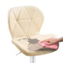Барный стул Trio beige / chrome