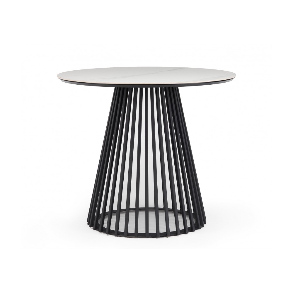 Керамический стол Нэнси 90х90х75 белый мрамор / черный Керамический стол Нэнси 90х90х75 белый мрамор / черный