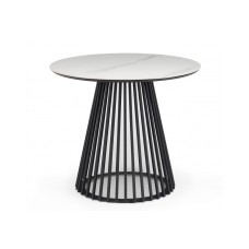 Керамический стол Нэнси 90х90х75 белый мрамор / черный Керамический стол Нэнси 90х90х75 белый мрамор / черный