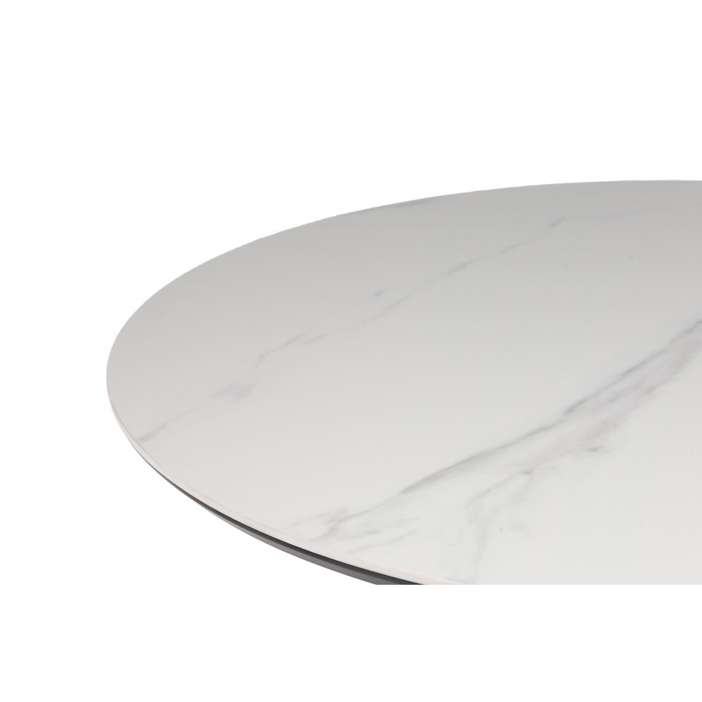 Керамический стол Нэнси 90х90х75 белый мрамор / черный Керамический стол Нэнси 90х90х75 белый мрамор / черный