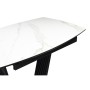Керамический стол Вейл 160(205)х89 белый мрамор snow white / черный