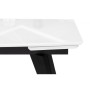 Стол стеклянный Элис 140(200)х80 белый / черный